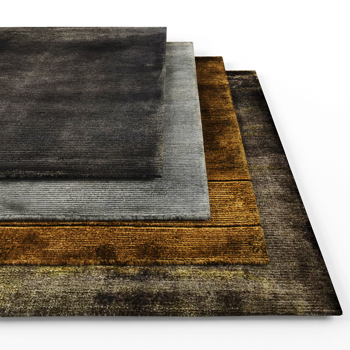 Rugs-1303 grunge rugs Low-poly 3D model_1