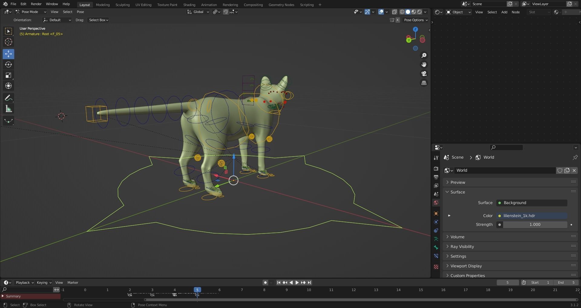 Fur Cat Yellow V3 Rigged Low-poly 3D model_11