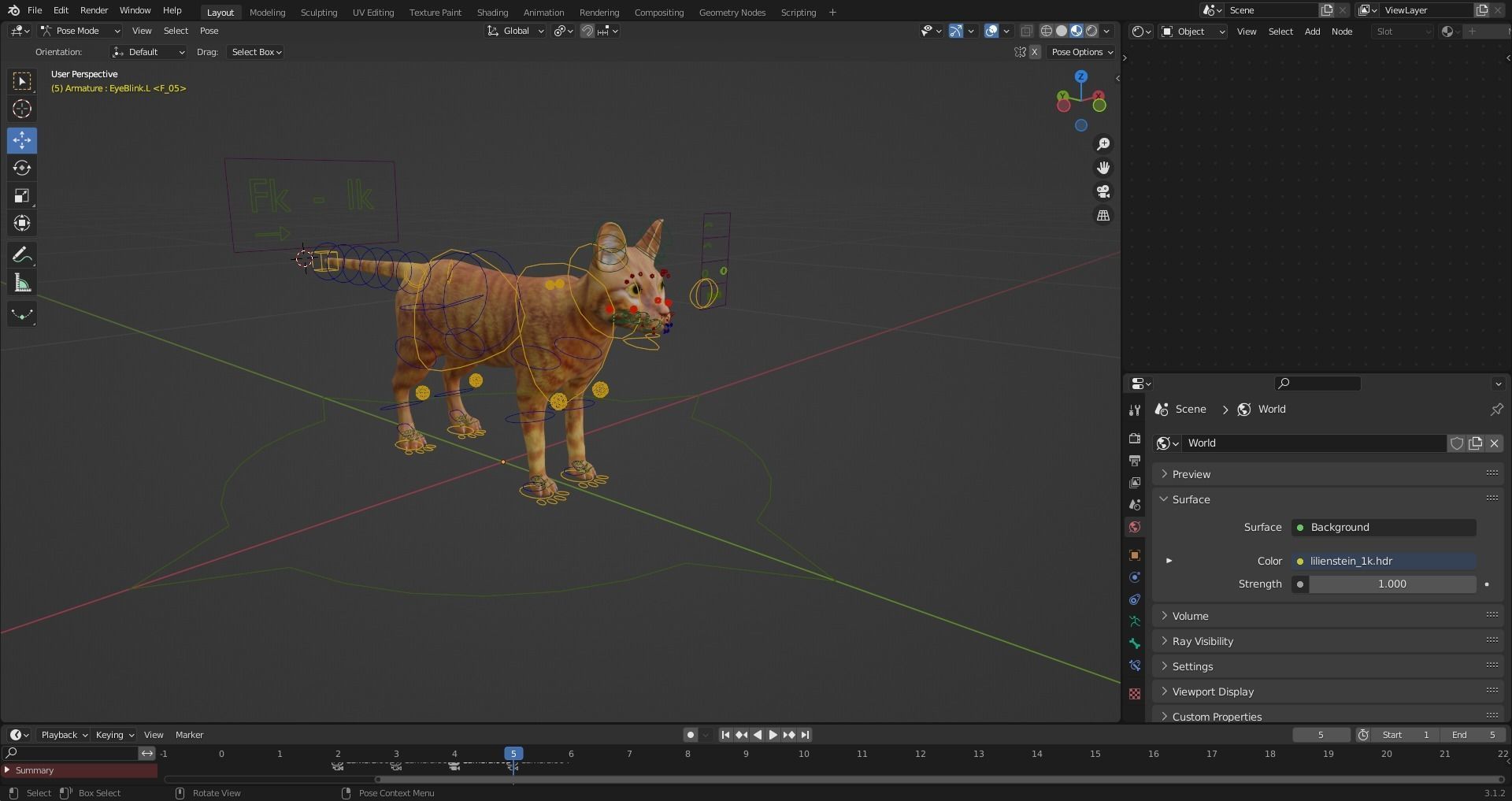 Fur Cat Yellow V3 Rigged Low-poly 3D model_9