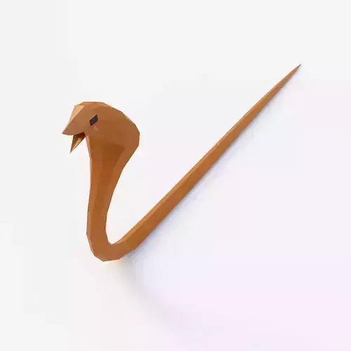 King cobra snake 3d model  Free low-poly 3D model