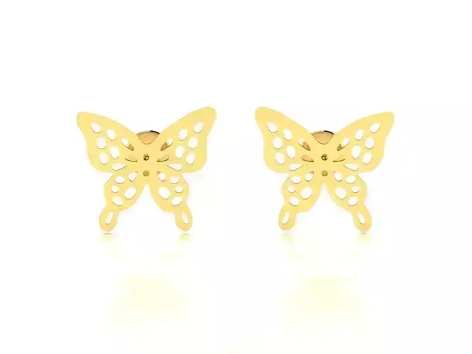 Butterfly earring 3D print model