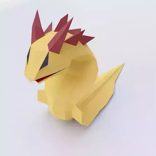 Snake fantasy 3d model  Low-poly 3D model