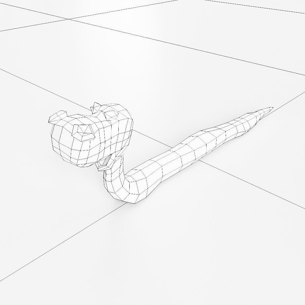 Snake cartoon 3d model  Low-poly 3D model_3