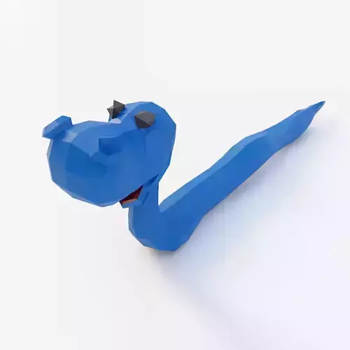 Snake cartoon 3d model 