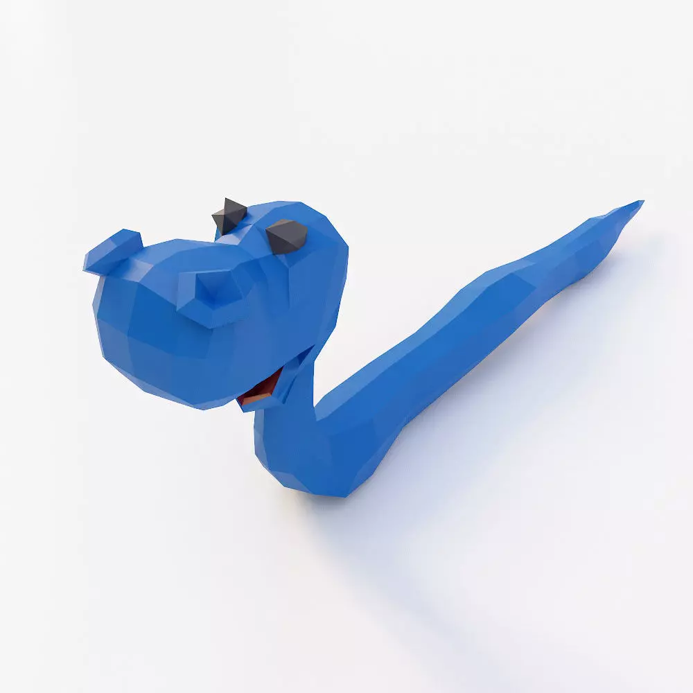 Snake cartoon 3d model  Low-poly 3D model_0