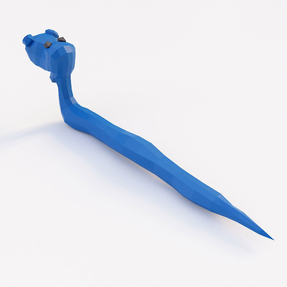 Snake cartoon 3d model  Low-poly 3D model_2