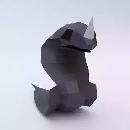 Snake cartoon low poly 3d model  Free low-poly 3D model