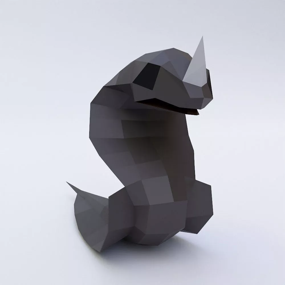 Snake cartoon low poly 3d model Free low-poly 3D model