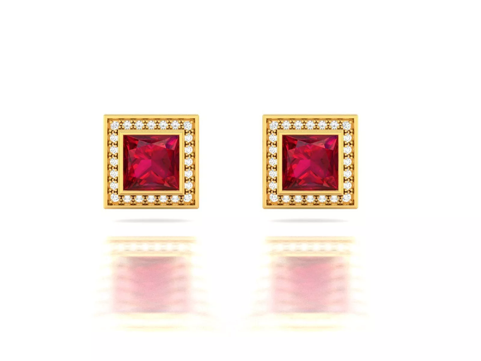 Women Diamond Earrings 3D print model