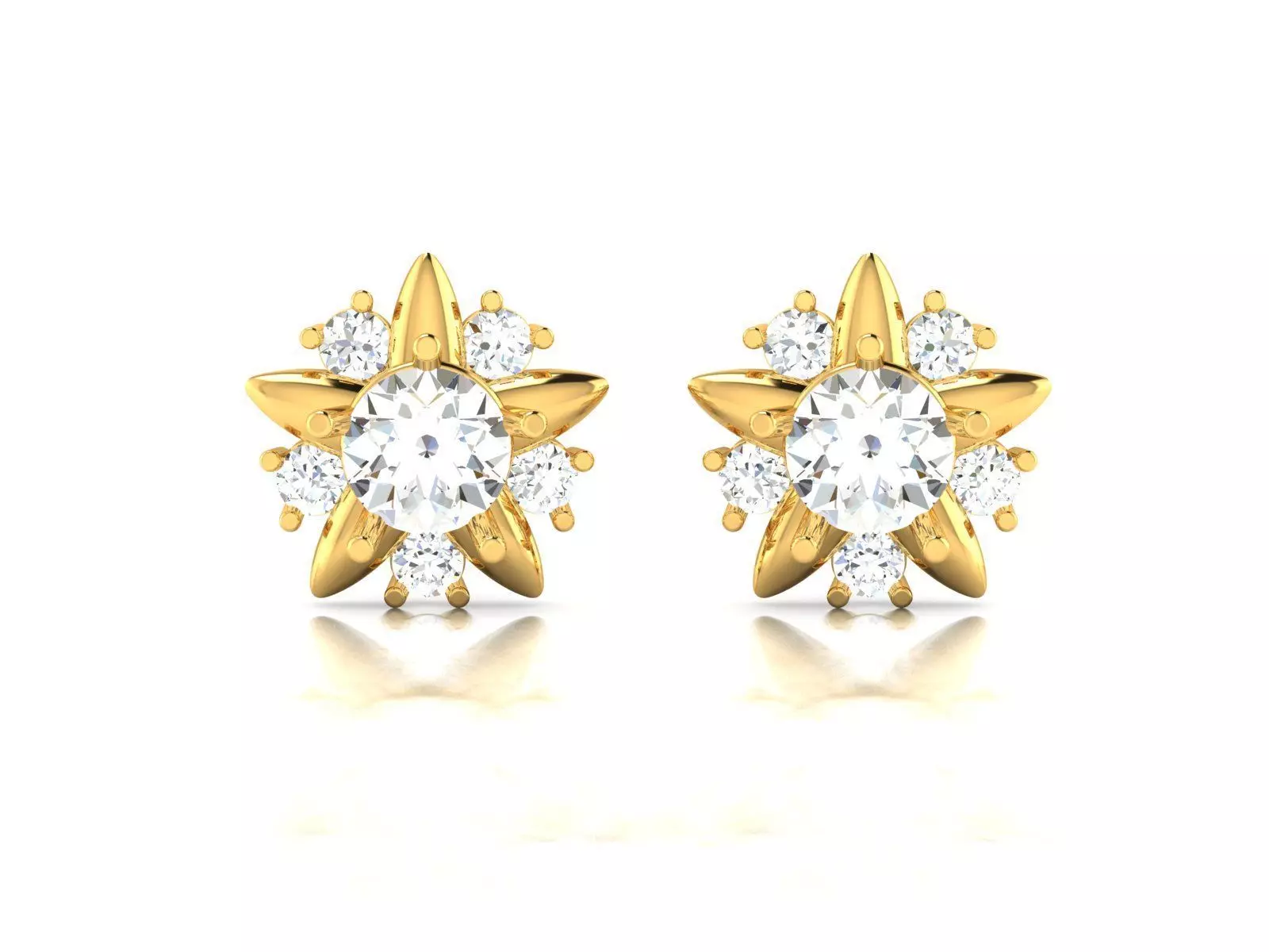 Women Diamond Earrings 3D print model_0