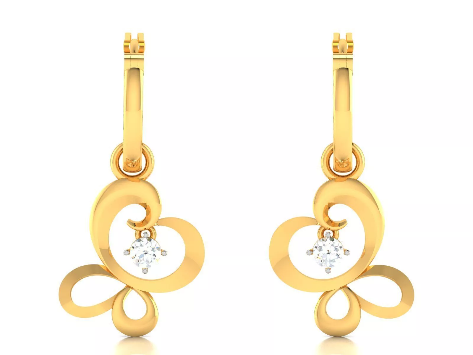 Butterfly earring 3D print model