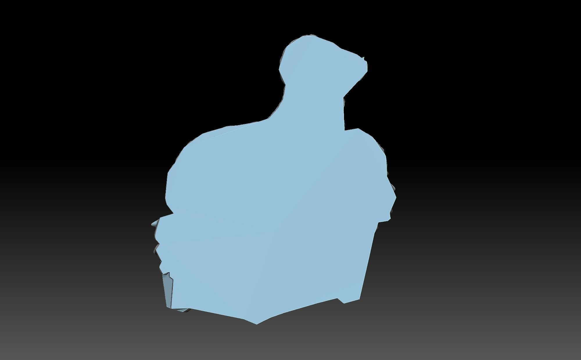 A sheep in the hay 3D print model_4