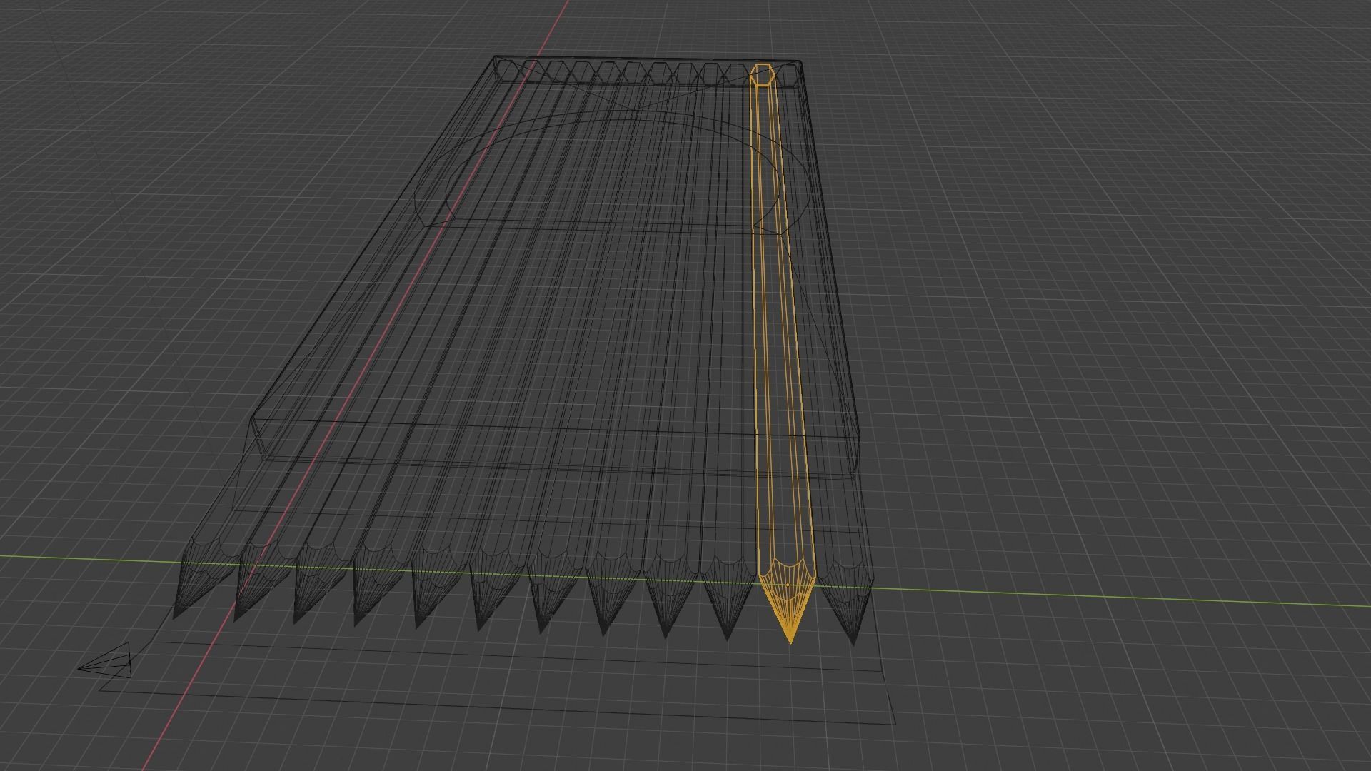 colored pencils Free low-poly 3D model_5