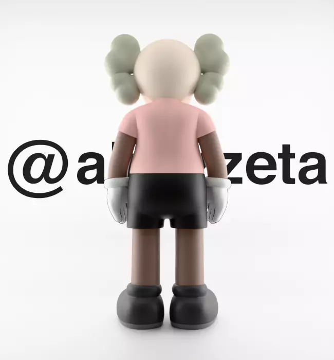 Kaws Bape Textured Low-poly 3D model_19