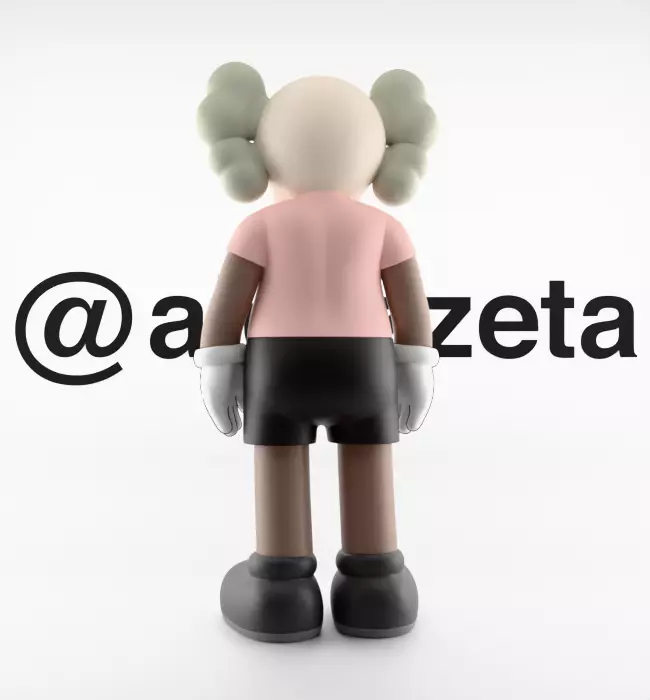 Kaws Bape Textured Low-poly 3D model_18