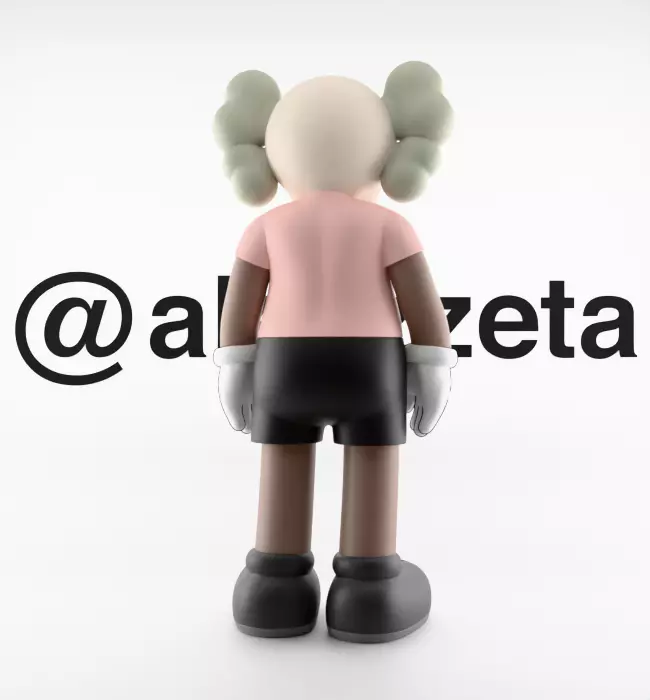 Kaws Bape Textured Low-poly 3D model_20