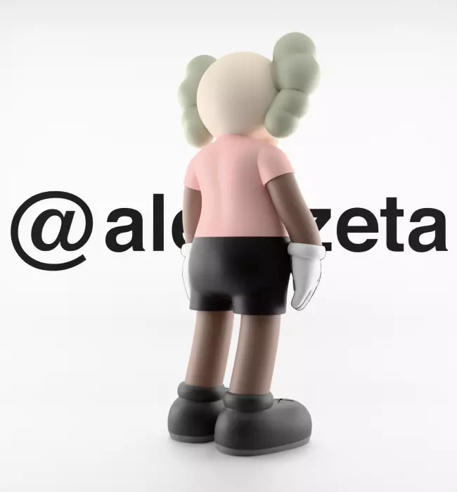 Kaws Bape Textured Low-poly 3D model_23