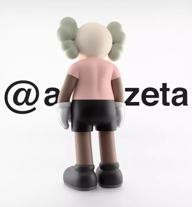 Kaws Bape Textured Low-poly 3D model_17