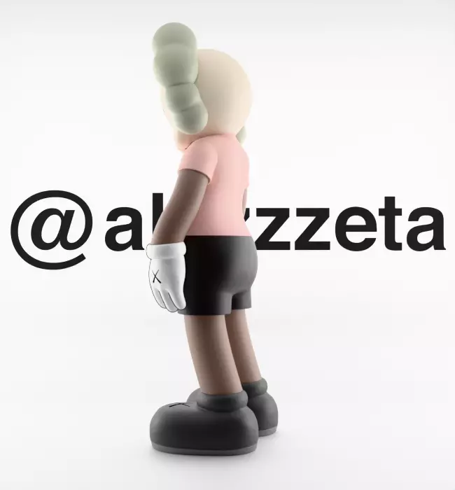 Kaws Bape Textured Low-poly 3D model_12