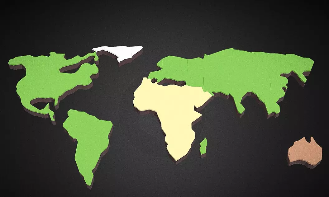 world map Free 3D model