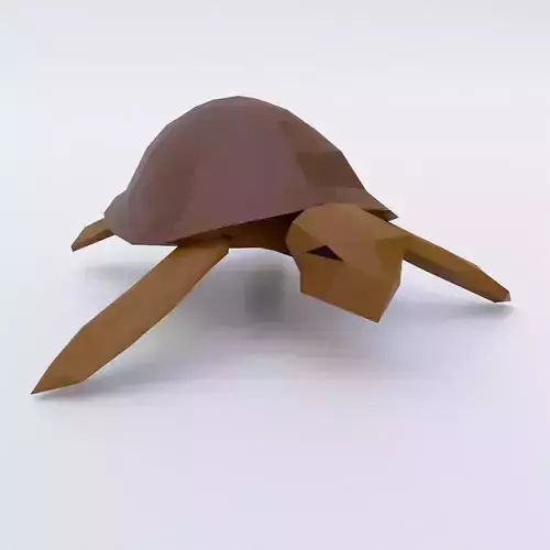 Turtle 3d model origami