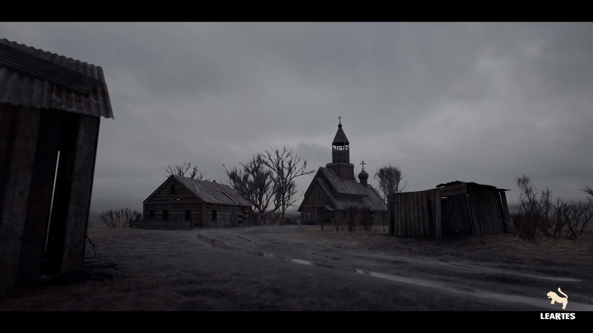 Haunted Village Low-poly 3D model_2