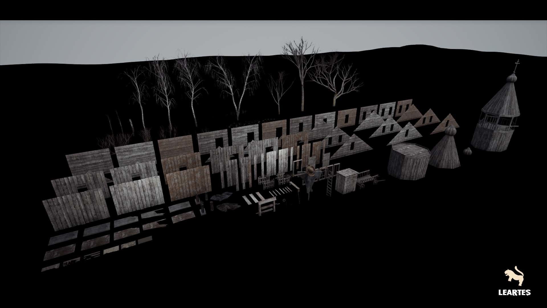 Haunted Village Low-poly 3D model_14
