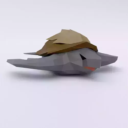 Turtle 3d model with hat