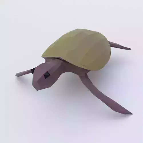 Turtle 3d model origami