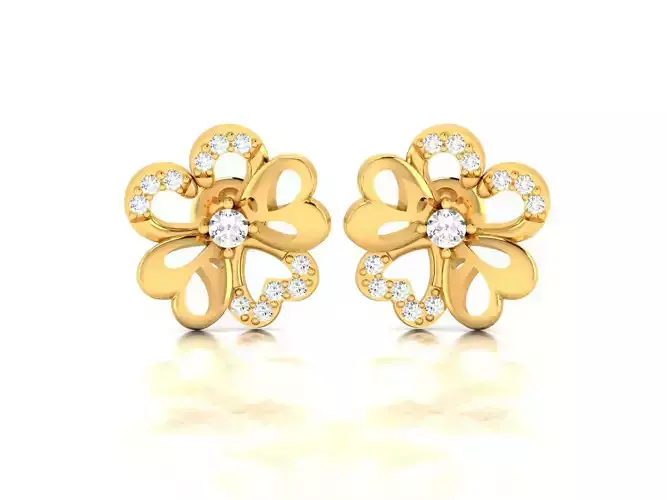 Women Diamond Heart Earrings