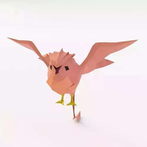 Bird 3d model origami