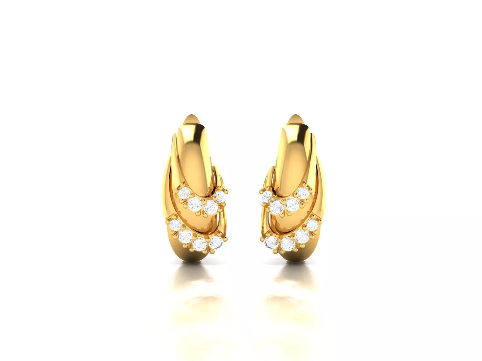Women Diamond Earrings 3D print model