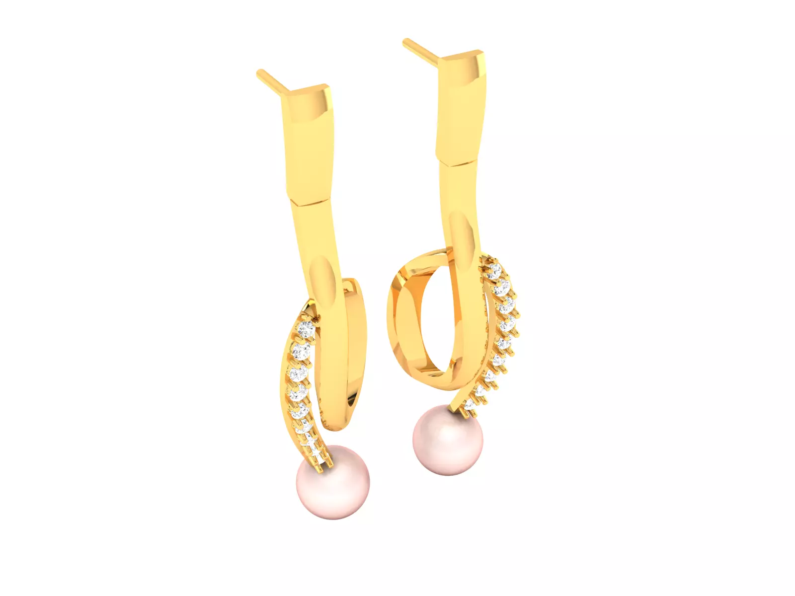 Women Diamond Earrings 3D print model