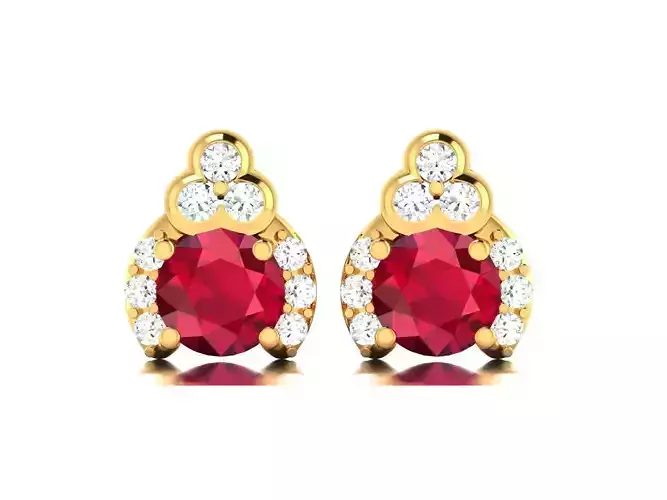 Women Diamond Earrings 3D print model Women Diamond Earrings 3D print model