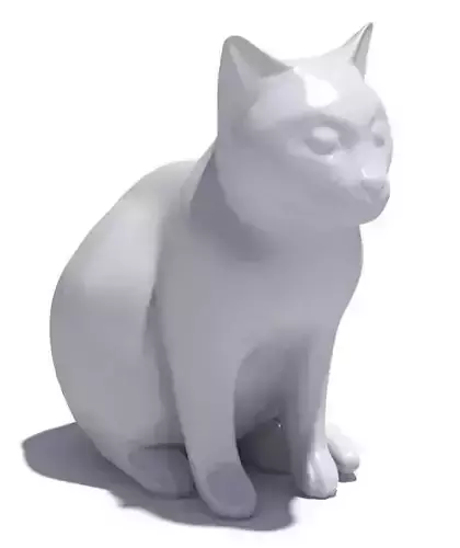 White Porcelain Cat