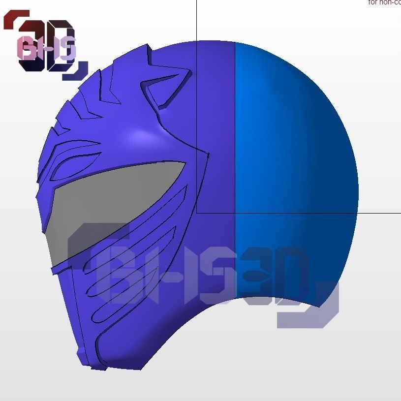 White ranger helmet 3D 3D print model_6