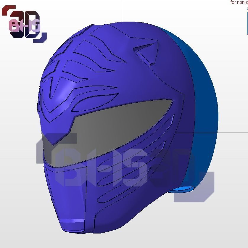White ranger helmet 3D 3D print model_5