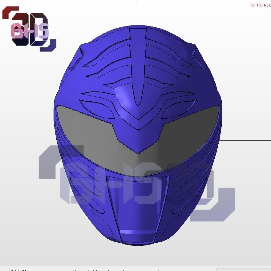 White ranger helmet 3D 3D print model_4