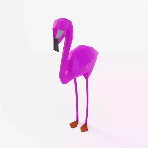 Flamingo 3d model polygonal