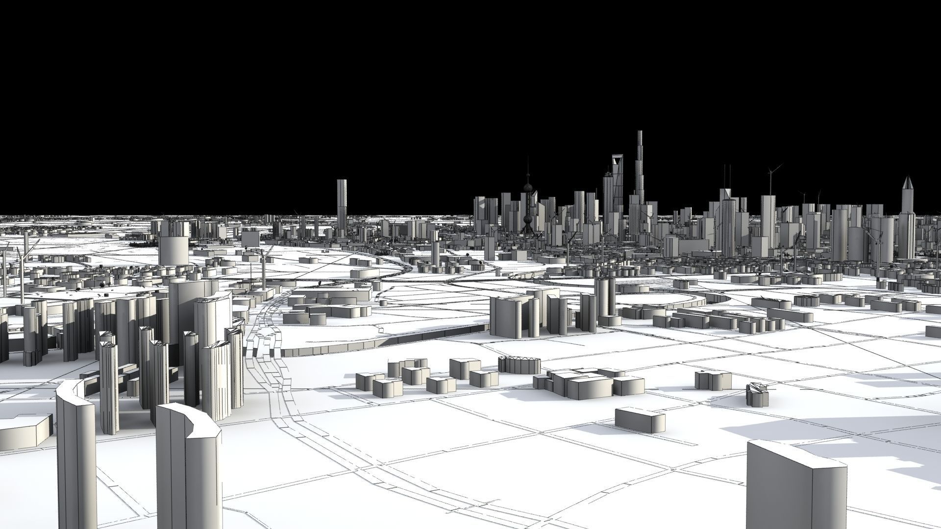 Shanghai City China 3D model_54