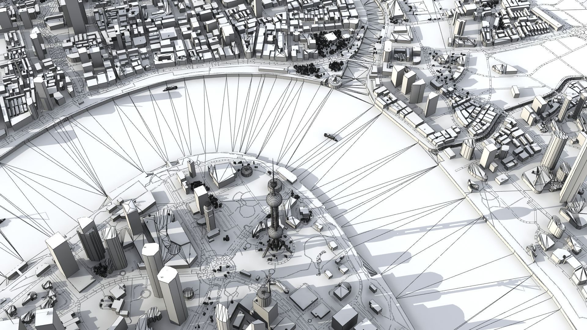 Shanghai City China 3D model_55