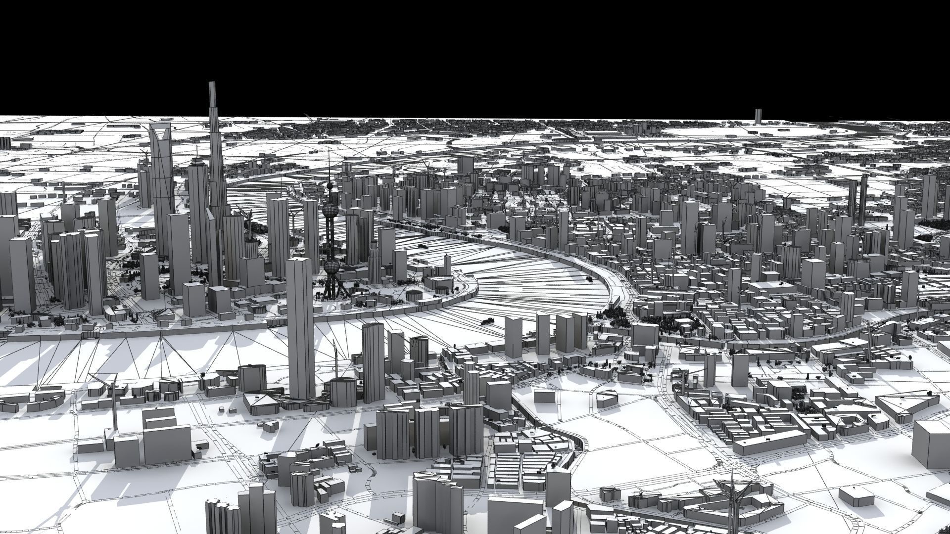 Shanghai City China 3D model_50