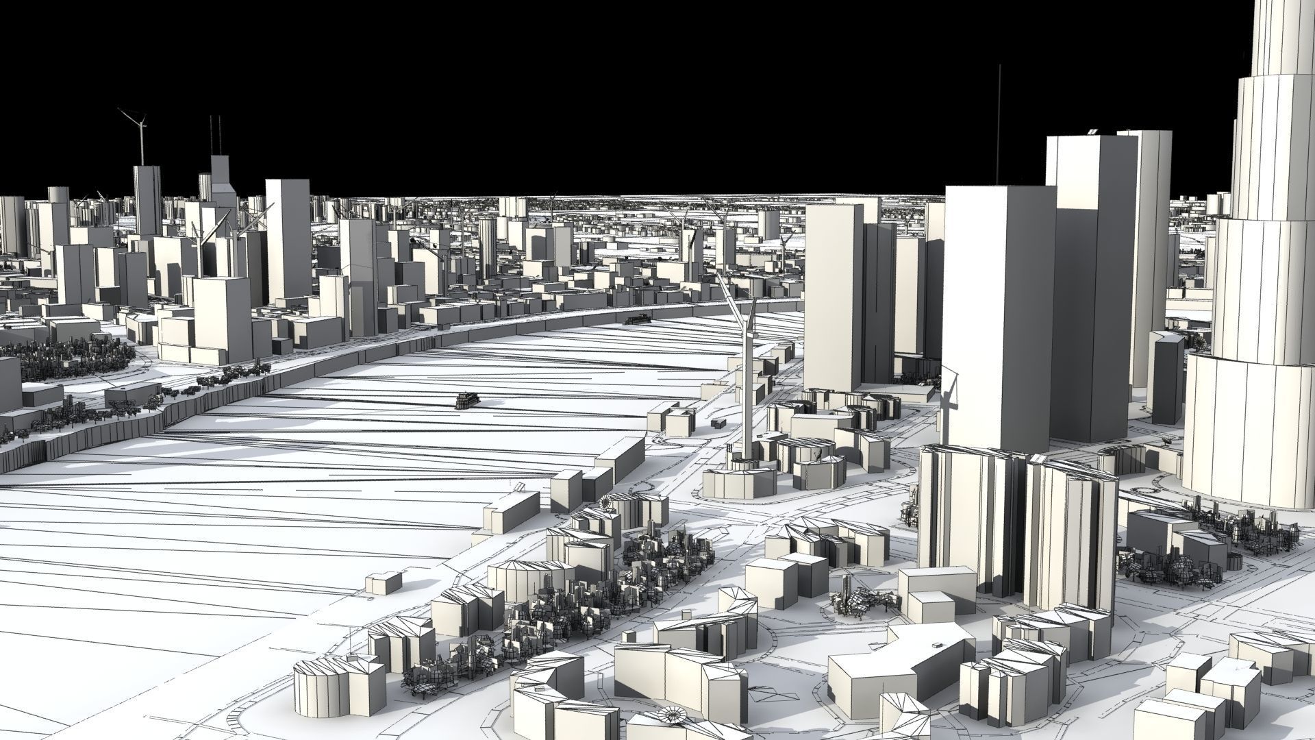 Shanghai City China 3D model_39