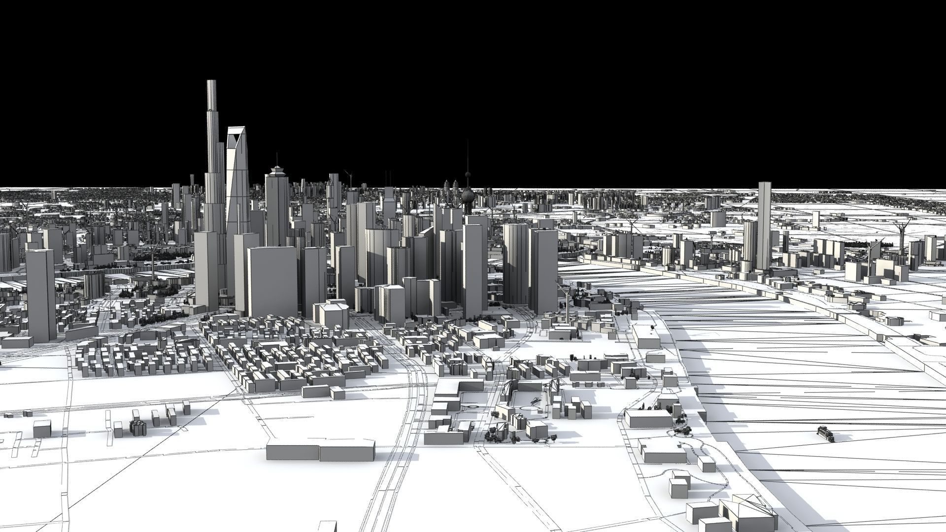 Shanghai City China 3D model_49