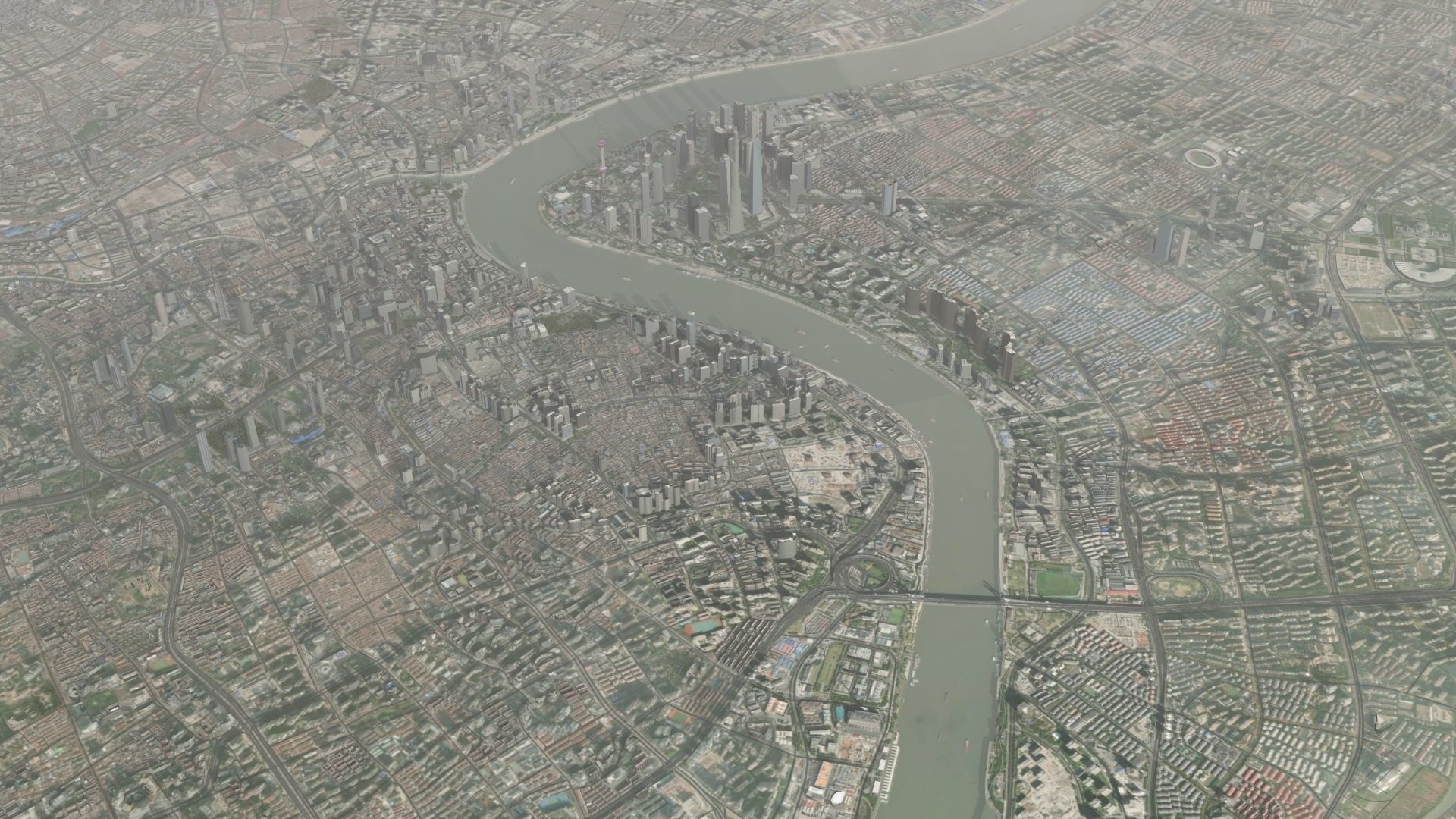 Shanghai City China 3D model_33