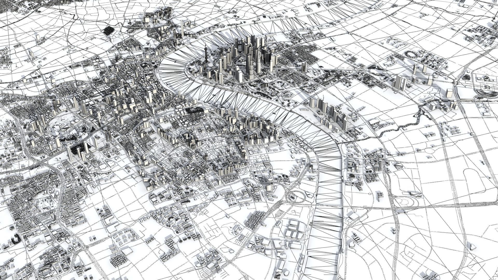 Shanghai City China 3D model_61