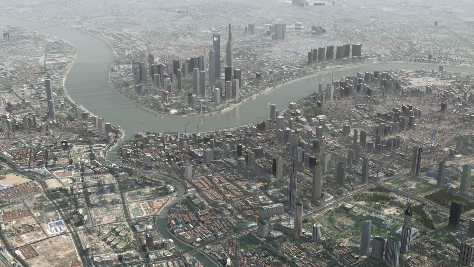 Shanghai City China 3D model_12