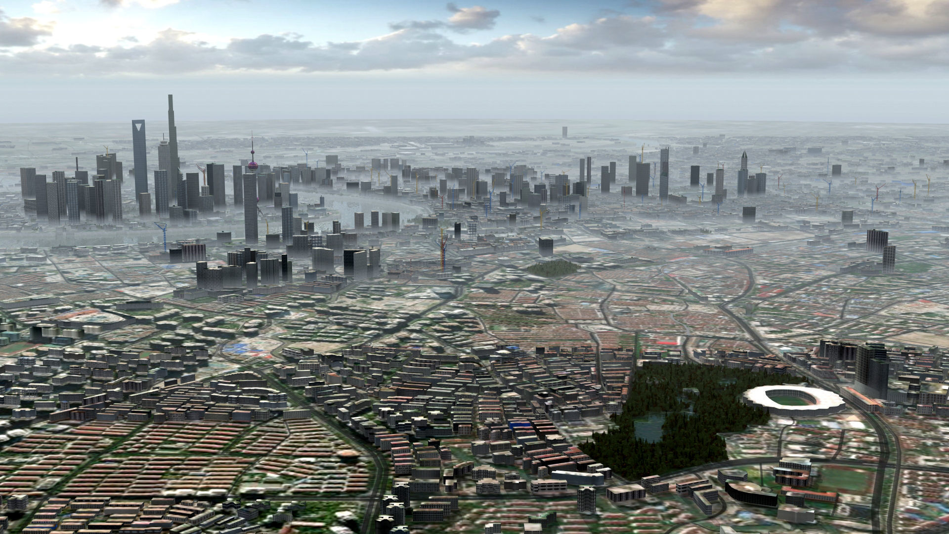 Shanghai City China 3D model_5