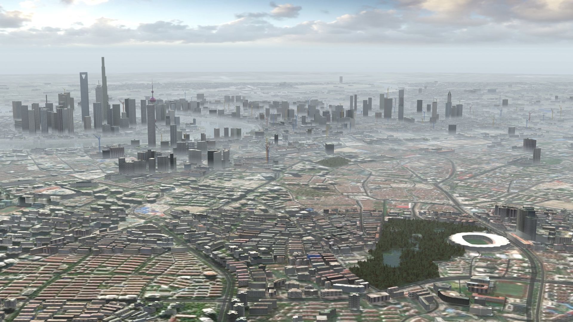 Shanghai City China 3D model_28