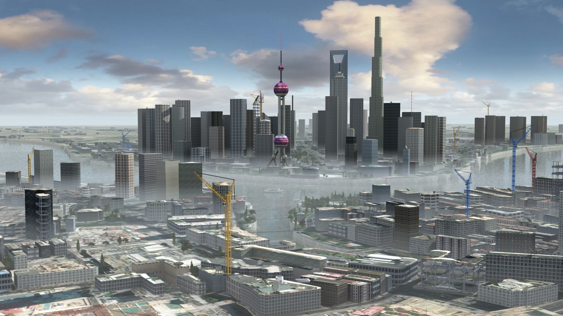 Shanghai City China 3D model_27